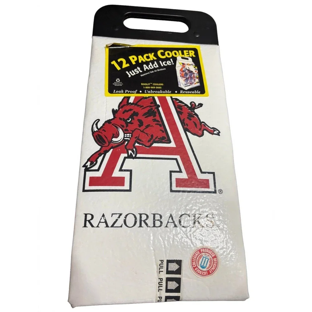 Vintage Koolit Cooler - 12 Pack - Arkansas Razorbacks Edition New Old Stock